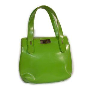 Kelly Lime Green 1960s Mod Mid century Leather purse
